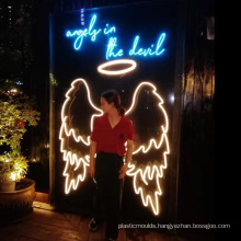 Modern Design Led Custom Flexible Neon Angel Wings Sign Letters For Wall Decorations